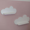 White, wooden children’s room cloud wall shelf, Set of 2 pcs | Cloud - toddie.com