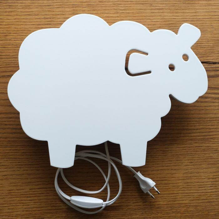 Wooden children’s room wall lamp | Sheep - toddie.com