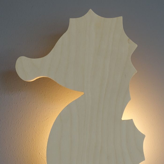 Wooden children’s room wall lamp | Seahorse - toddie.com