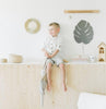 Wooden children’s room wall lamp | Monstera leaf green - toddie.com