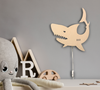 Load image into Gallery viewer, Wooden children’s room wall lamp | Shark - toddie.com